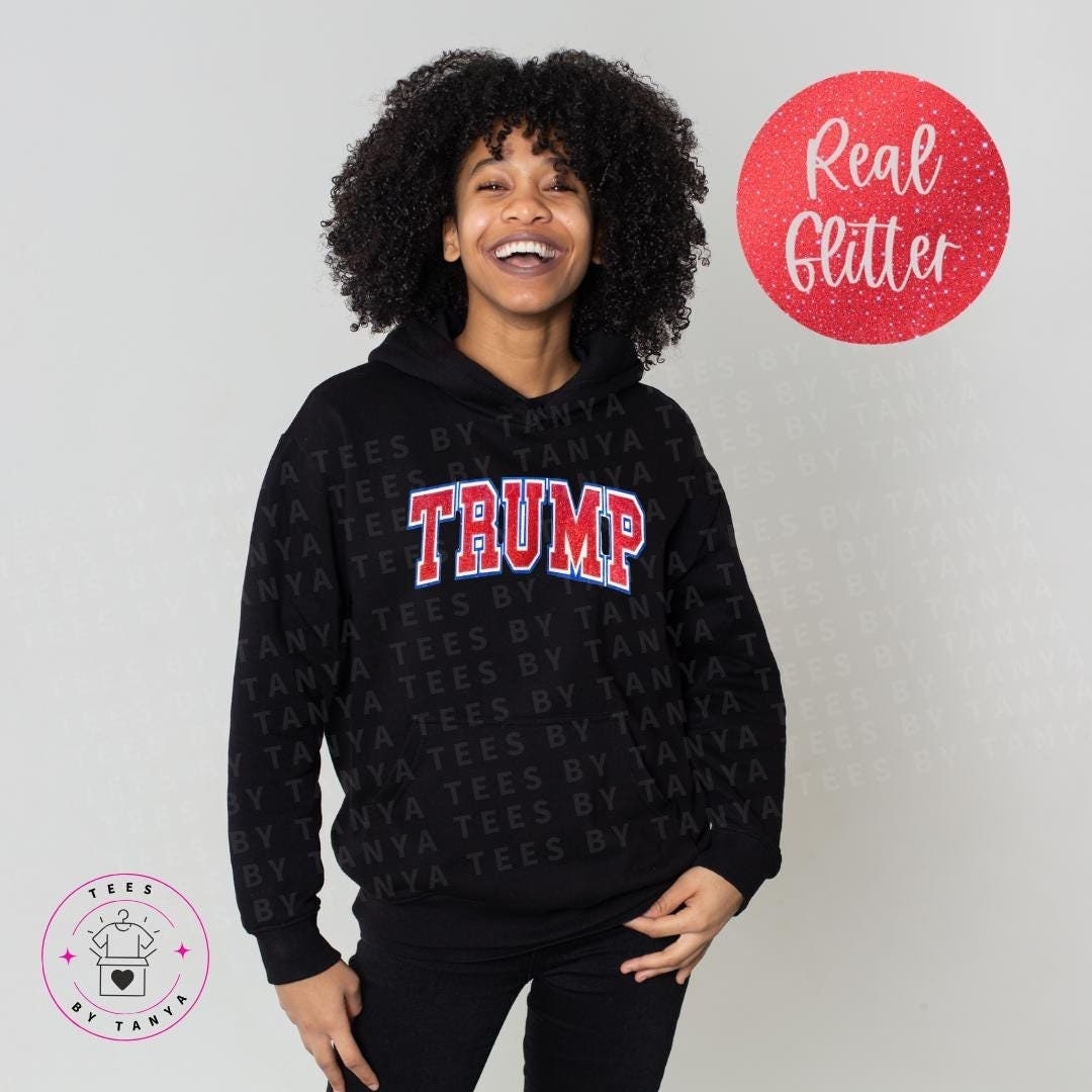 Real Glitter Trump T-Shirt / Crewneck / Hoodie - Patriotic Sparkle!