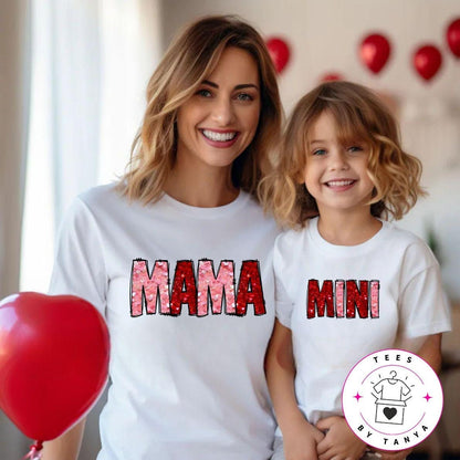 Youth Mama & Mini Matching Valentine Faux Sequin Shirt