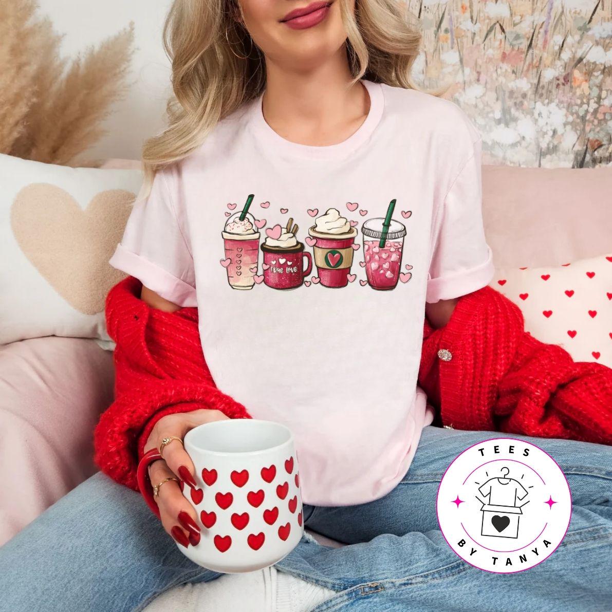 Valentine's Coffee Graphic Shirt