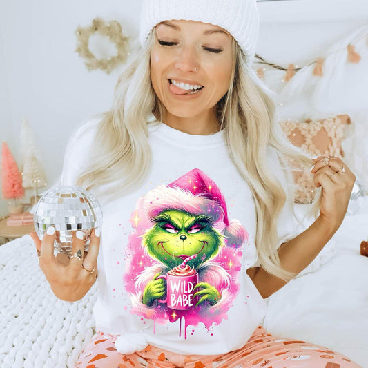 Wild Babe Pink Grinch Shirt