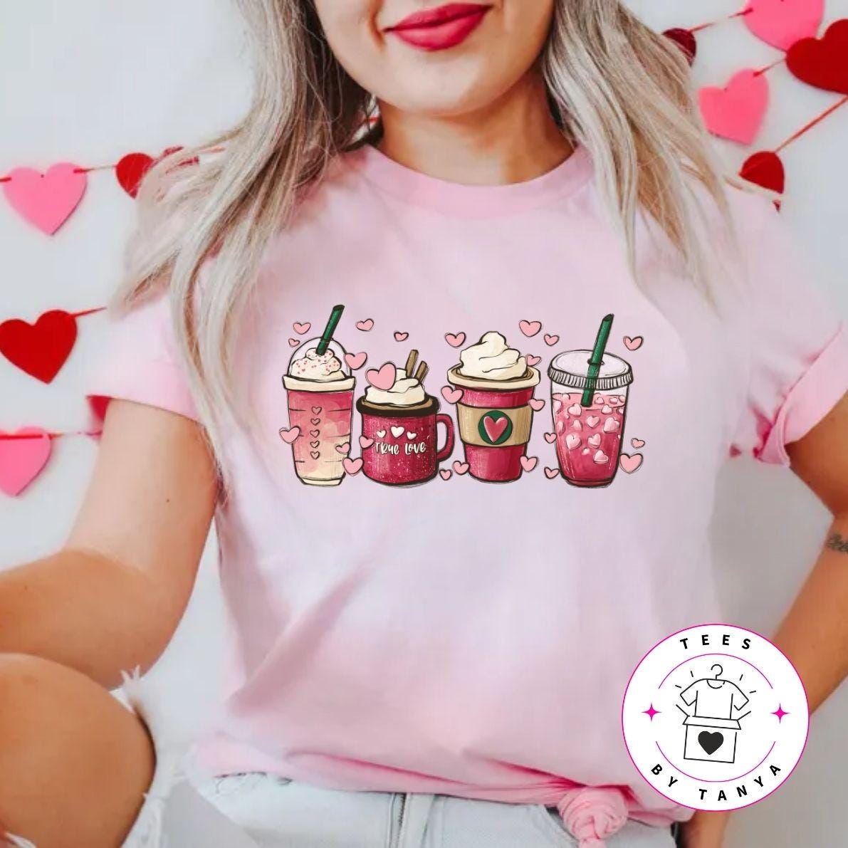 Valentine's Coffee Graphic Shirt