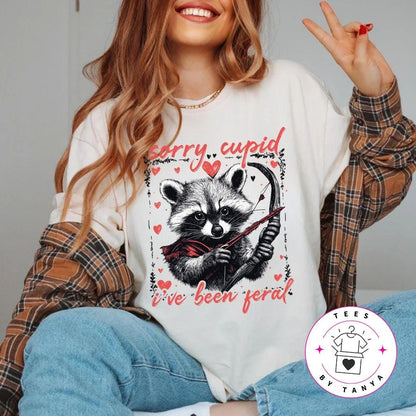 Feral Cupid Raccoon Valentine Shirt