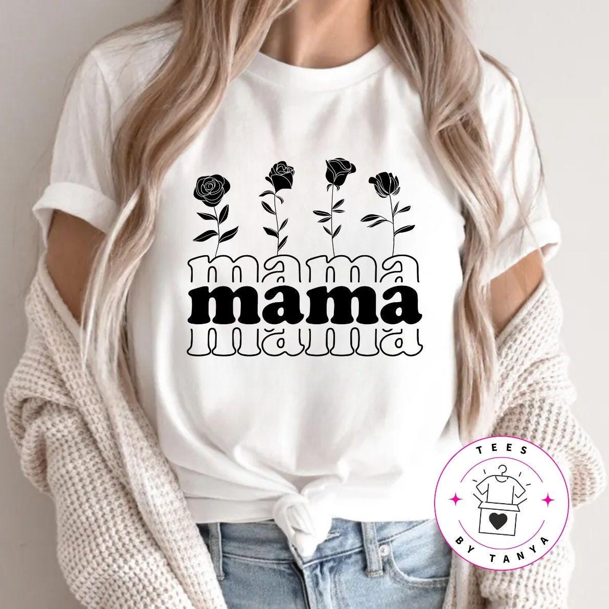 MAMA Shirt with Rose Graphic Shirt