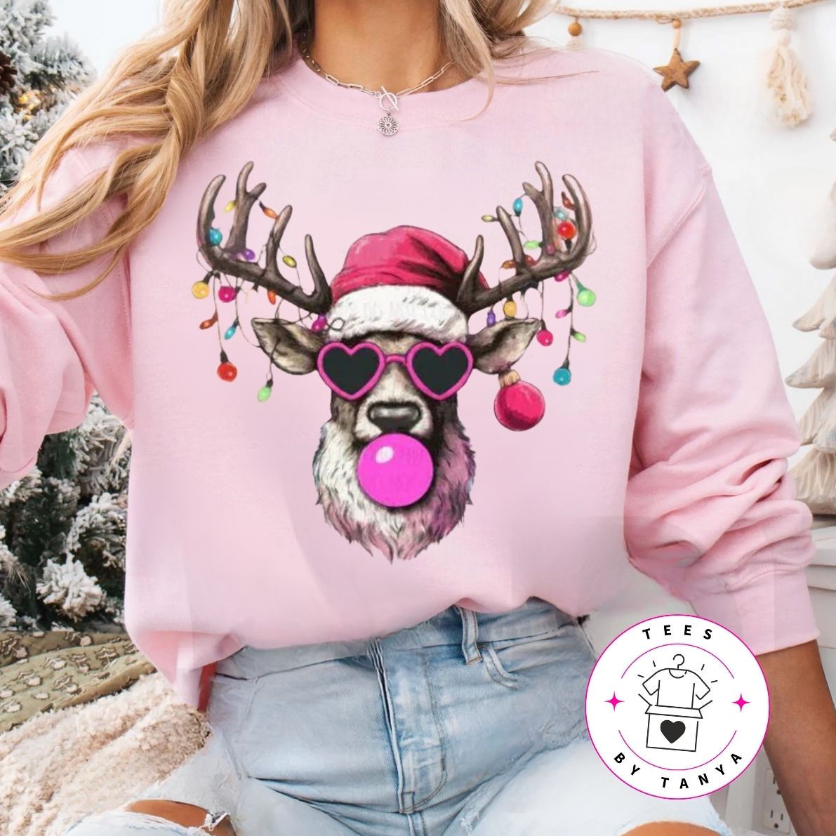 Cool Reindeer Christmas Lights Shirt