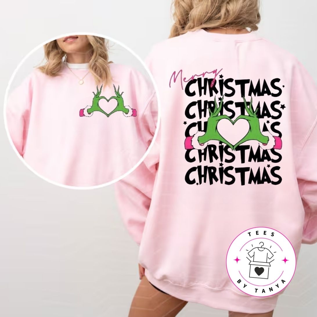 Grinch Heart Hands Christmas Shirt