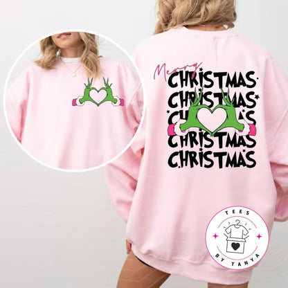Grinch Heart Hands Christmas Shirt