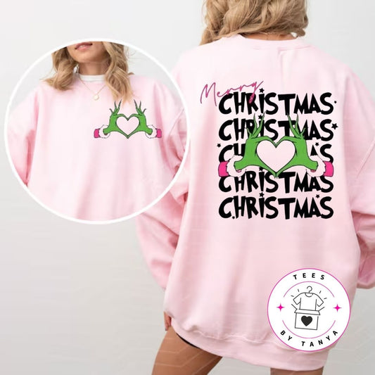 Grinch Heart Hands Christmas Shirt