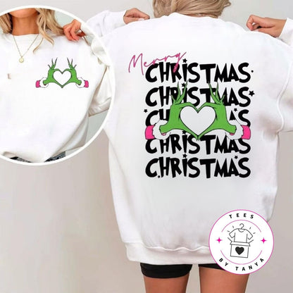 Grinch Heart Hands Christmas Shirt