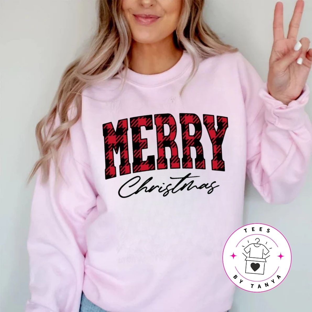 Plaid 'Merry' Christmas Shirt