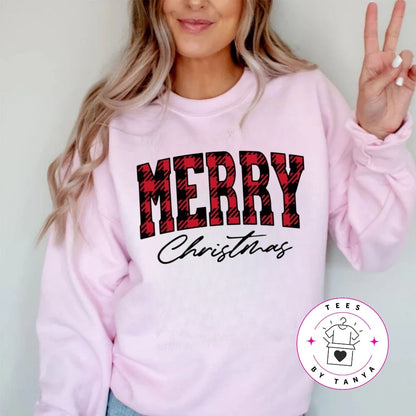 Plaid 'Merry' Christmas Shirt