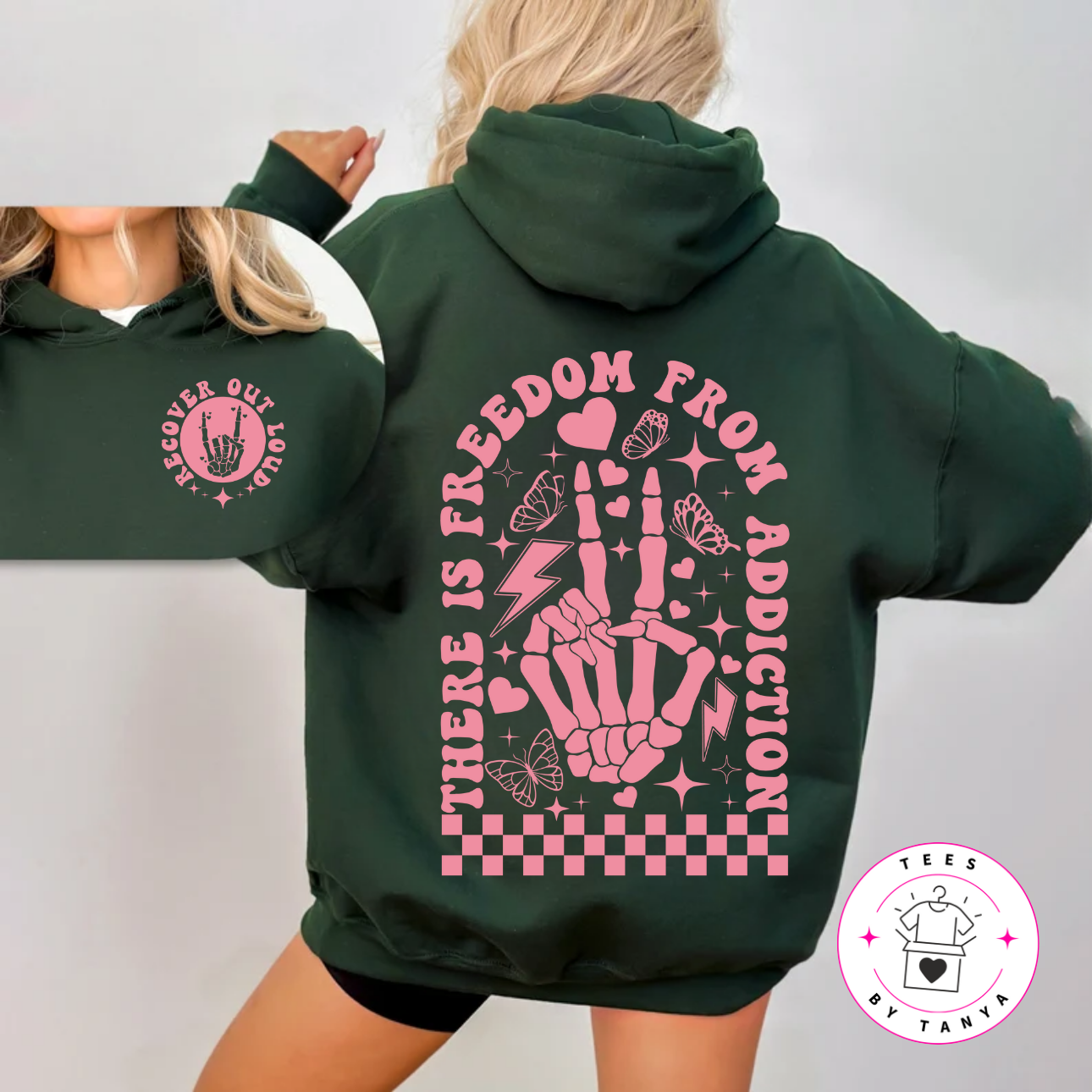 There Is Freedom From Addiction (Pink) Shirt