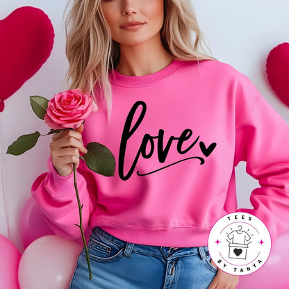 Love Shirt with Heart Graphic Shirt