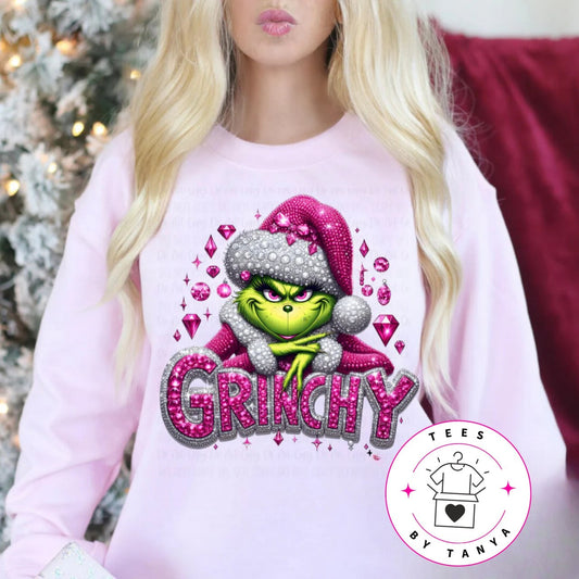 Grinchy Pink Jewel Grinch Shirt