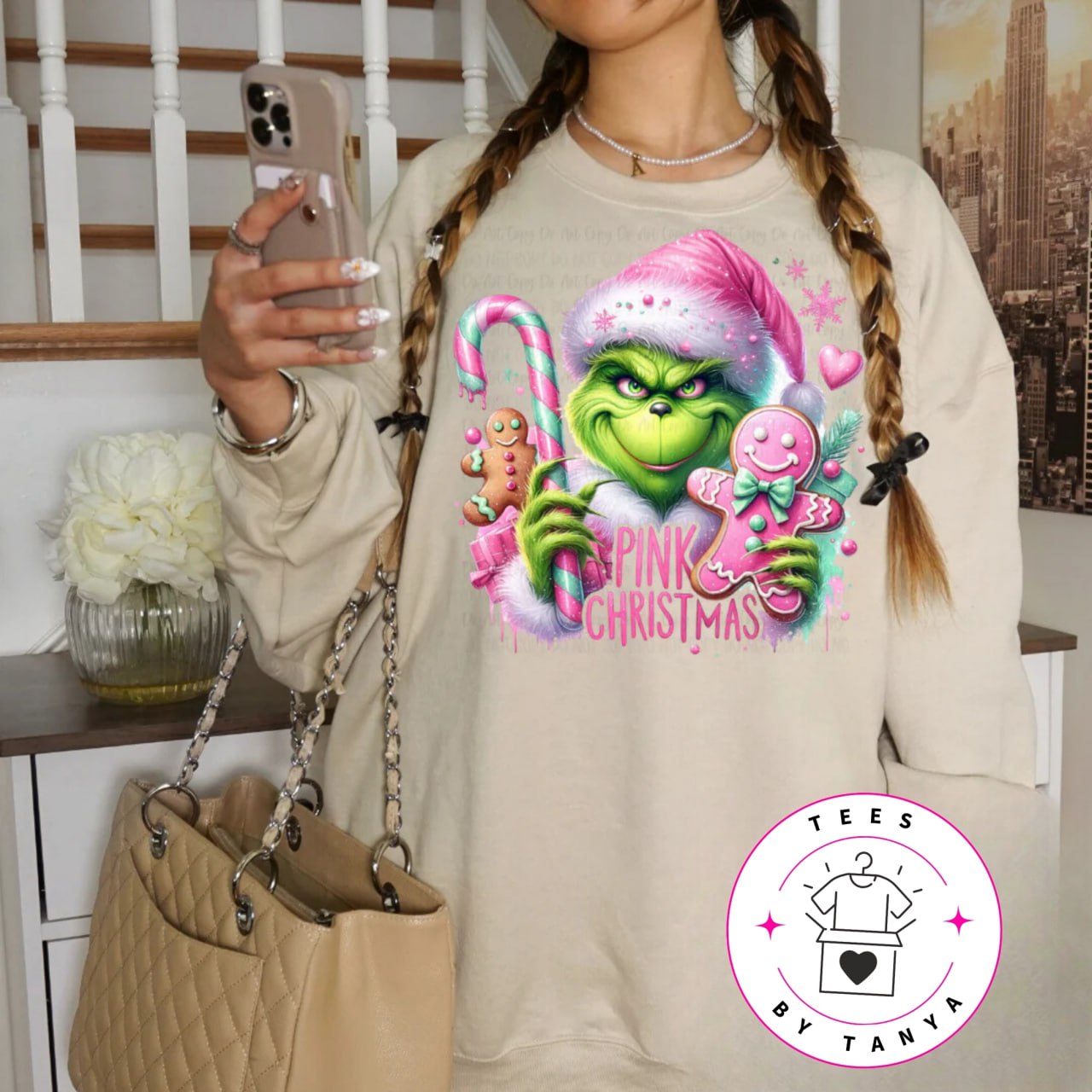 Pink Christmas Grinch Shirt