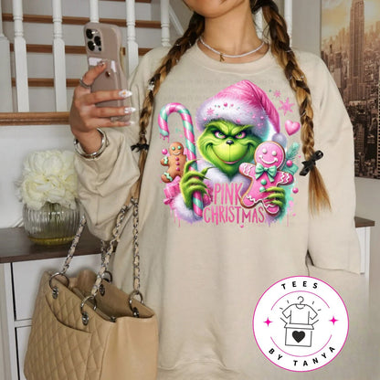 Pink Christmas Grinch Shirt