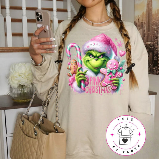 Pink Christmas Grinch Shirt